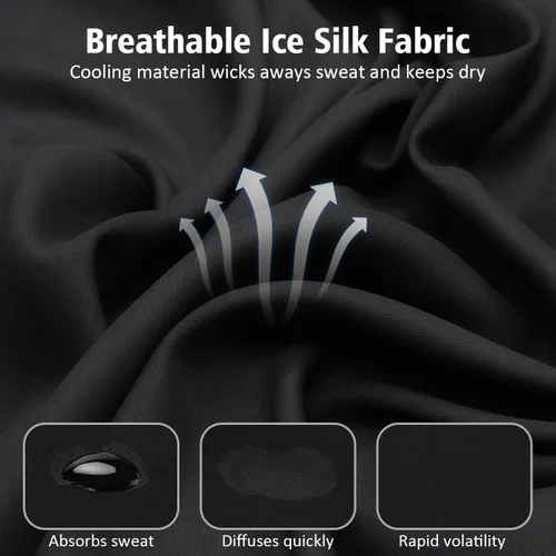 Vista 2 de Pasamontañas de verano para hombres y mujeres, máscara facial de seda de hielo refrescante, protección UV, pasamontañas para ciclismo, motociclismo