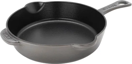 Vista 13 de Sartén tradicional de hierro fundido de STAUB de 8.5 pulgadas - Albahaca