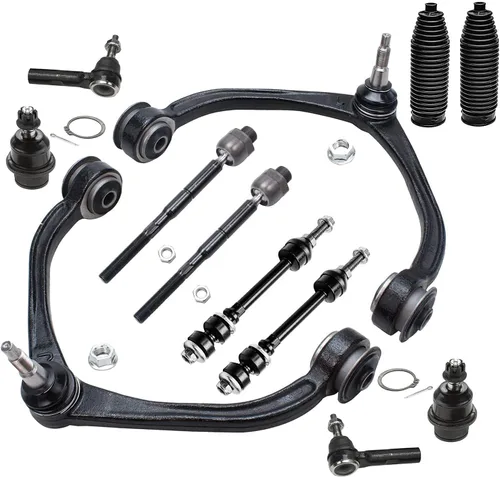 Vista 70 de Detroit Axle - Kit de extremo de 12 piezas para Ford Explorer Mercury Mountaineer 1998-2001 1999 2000, 2 brazos de control delanteros superiores