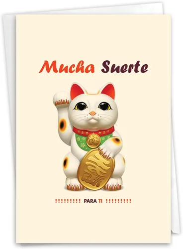 Vista 12 de NobleWorks - Tarjeta de papel de buena suerte con sobre de 5 x 7 pulgadas (1 tarjeta) Good Luck Wish C10049GLG