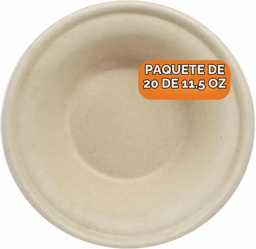 Vista 2 de World Centric Cuencos de papel compostables, 11.5 onzas (paquete de 20)