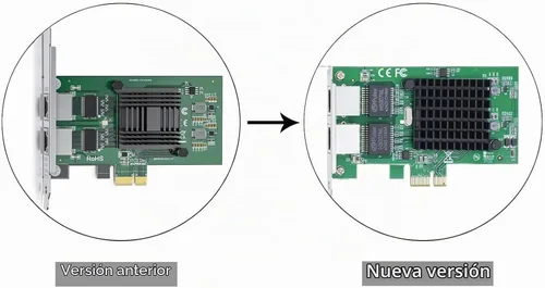 Vista 2 de 10Gtek Adaptador de red Gigabit Ethernet PCIe RJ45, comparado con Intel