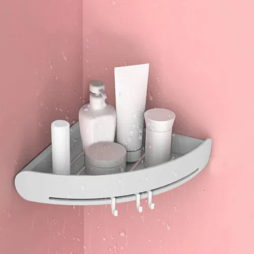 Vista 6 de Estante esquinero para baño, estante de almacenamiento de inodoro, almacenamiento de cocina, innovador baño de pared para decoración de dormitorio