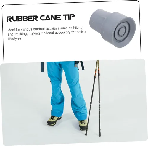 Vista 6 de BESPORTBLE Puntas de goma para bastones y bastones de trekking, patas de repuesto antideslizantes para bastones de fácil instalación, diseño