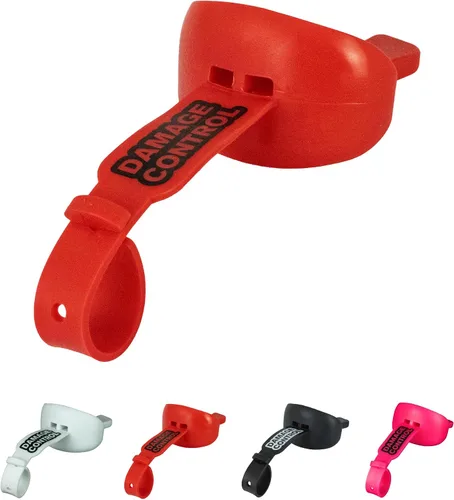 Vista 8 de DAMAGE CONTROL Protector bucal con correa permanente para casco, protector bucal juvenil para proteger labios y dientes, chupete sin ebullición