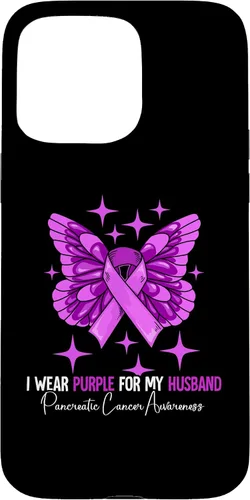 Vista 28 de I Wear Purple For My Husband Pancreatic Cancer Awareness Case for iPhone 16