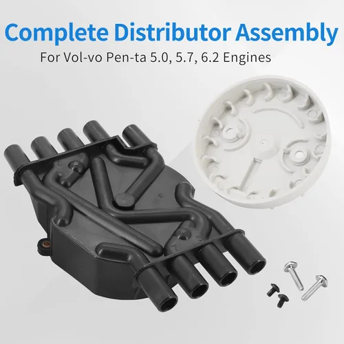 Vista 4 de V8 Kit de tapa y rotor para motores Mercruiser y Volvo Penta 5.0, 5.7, 6.2, 350 MAG MPI 5.0 5.7 GXI GI - 898253T29, 8M0060495, 3858975, 3858977