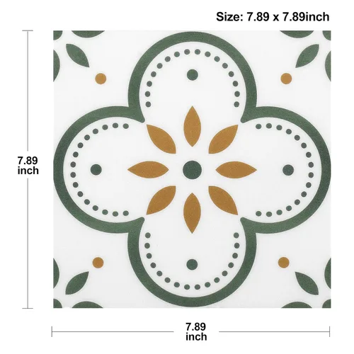 Vista 7 de Azulejos de Piso Despegar y Pegar Autoadhesivos de Vinilo para Cocina Baño Cuarto de Lavado Casa de Mascotas Chimenea 20 Hojas 8"x8" Calcomanías