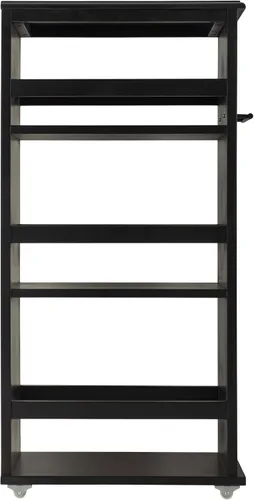 Vista 7 de Lavish Home Carrito de almacenamiento delgado de 3 niveles, carrito rodante estrecho de 16.7 x 9 pulgadas con asa y ruedas para baño, lavandería