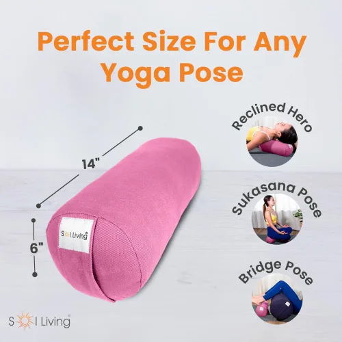 Vista 12 de Sol Living Almohada de yoga rectangular para meditación, accesorios de meditación de algodón, almohada de meditación restaurativa de yoga, almohada