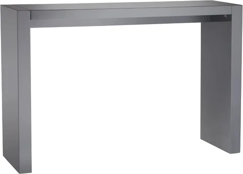 Vista 3 de Jessa - Mesa rectangular de barra rectangular minimalista gris brillante, de 60 x 18 pulgadas, para sala de estar, dormitorio, mesita de noche