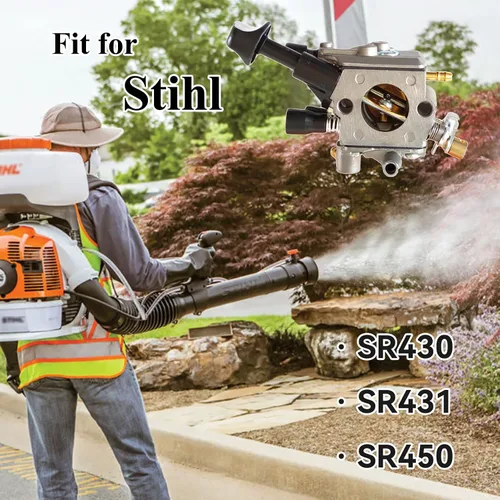 Vista 3 de Carburador compatible con Stihl BR350 BR350Z BR430 BR450 SR430 SR450 Soplador de mochila Reemplaza# 4244 120 0606, Kit de reparación de carburador