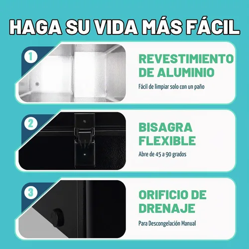 Vista 6 de DEMULLER Congelador de pecho pequeño y profundo con cesta extraíble, congelador compacto con panel de control digital, rango de temperatura de -12℉