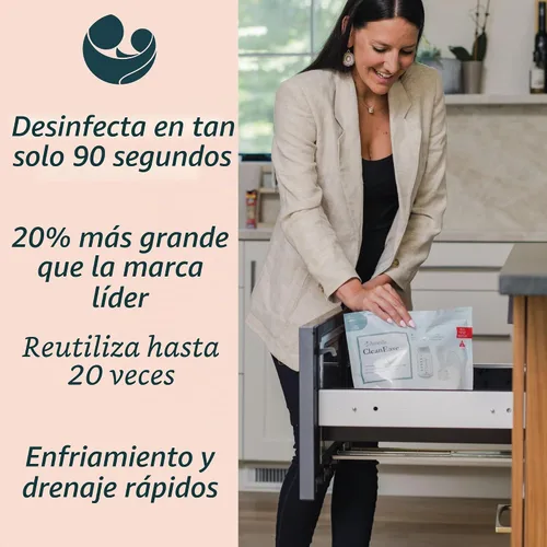 Vista 2 de Ameda Bolsas esterilizadoras para microondas CleanEase para piezas de extractor de leche Reutilizables