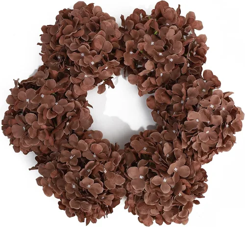 Vista 31 de DuHouse Hortensias artificiales de seda con tallos, hortensias falsas para bricolaje, centro de mesa de boda, decoración del hogar, paquete de 6
