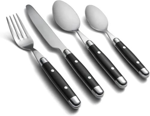 Vista 3 de Cambridge Silversmiths Jubilee - Juego de cubiertos (16 unidades), color negro