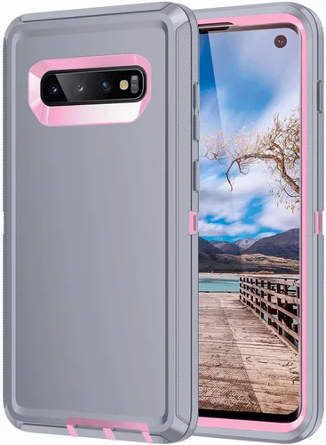 Vista 20 de Funda para Galaxy S10, [sin protector de pantalla] resistente a prueba de golpes, polvo y caídas, 3 capas de protección completa del cuerpo, funda