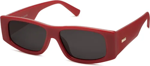 Vista 38 de SOJOS Gafas de sol polarizadas rectangulares Y2K de moda para mujeres y hombres, gafas de sol rave de diseñador de moda SJ2228