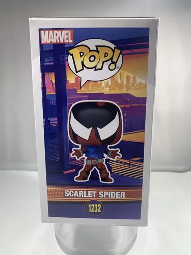 Vista 4 de Funko Spider-Man Scarlet Spider Pop! Figura coleccionable de vinilo Bobble-Head - Edición limitada exclusiva