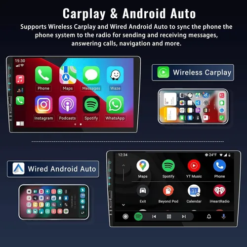 Vista 3 de 2+64G para Ford F150 2009 2010 2011 2012 Android 15 Radio de coche estéreo con Carplay Android Auto, pantalla táctil de 9 pulgadas, Bluetooth