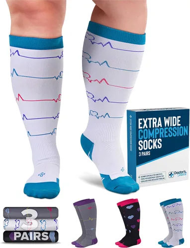 Vista 12 de Doctor's Select® Plus Size Compression Socks for Women Wide Calf - 3 Pairs