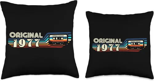 Vista 3 de 1977 vintage birthday retro Limited Edition men woman gift Throw Pillow