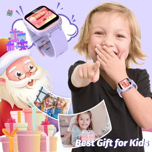 Vista 15 de Reloj inteligente para niños con juegos de rompecabezas, pantalla táctil HD, cámara de video, reproductor de música, podómetro, reloj despertador