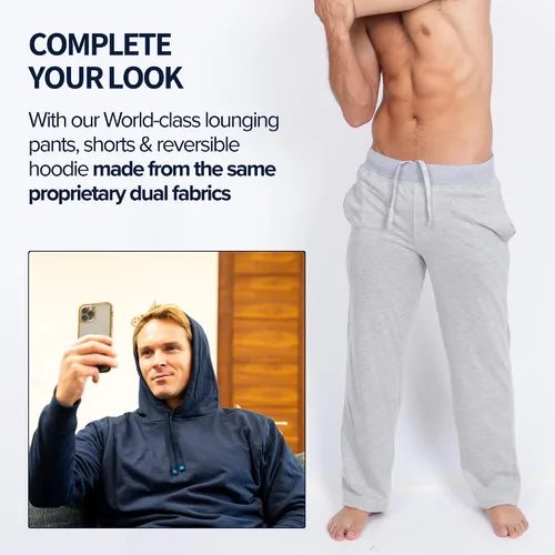 Vista 8 de DudeRobe Bata de baño con capucha para hombre con bolsillos Bata de baño suave y cómoda para hombre de Shark Tank