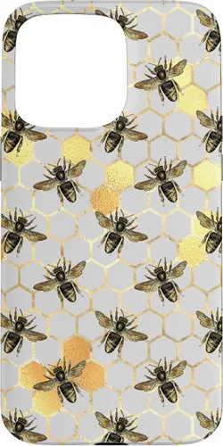 Vista 29 de iPhone 12 Pro Max Bumble Bee - Honeycomb Apicultor amarillo Abeja patrón caso