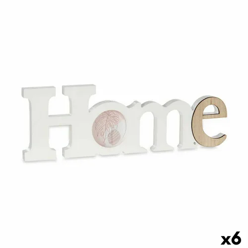 Vista 2 de Marco de Fotos Gift Decor Home Blanco Marrón Madera MDF (6 Unidades)