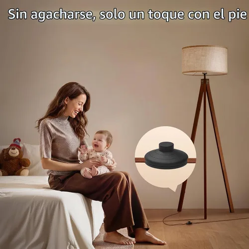 Vista 8 de LEPOWER Lámpara de pie trípode de madera, lámpara de pie de mediados de siglo, luz de estudio de diseño moderno para sala de estar, dormitorio, sala