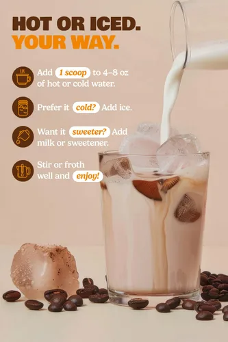 Vista 6 de ShroomDNA - Café de hongos orgánico 10 en 1 certificado por USDA, café instantáneo de hongos tostado oscuro brasileño para una mejor energía