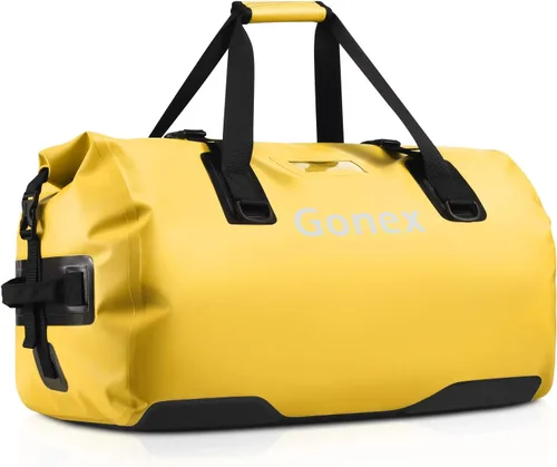 Vista 12 de Gonex Bolsa de lona impermeable extra grande de 40 L, 60 L, 80 L, bolsa de lona seca de viaje, bolsa resistente con correas y asas duraderas