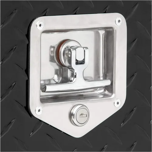 Vista 3 de UWS EC40012 Caja de herramientas de aluminio de pared pesada de 48 pulgadas negro brillante