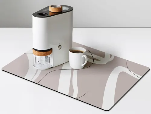 Vista 18 de Alfombrilla Divertida para Cafetera - Bandeja Espresso para Barra de Café Bajo Alfombrilla para Cafetera, Alfombrilla para Cafetera para Encimera