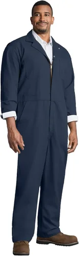 Vista 10 de Red Kap Men's Twill Action Back Coverall With Chest Pockets - Mechanic Coveralls With Concealed Zippers Negro