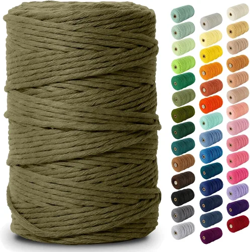 Vista 67 de Nook Theory Hilo de macramé de 3mm 109 yardas - Cuerda de macramé suave de 4mm, 5mm perfecta para nudos - Suministros de macramé para colgadores