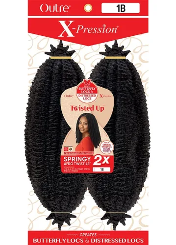 Vista 3 de Outre Xpression Twisted Up Springy Afro Twist - 12" 1b