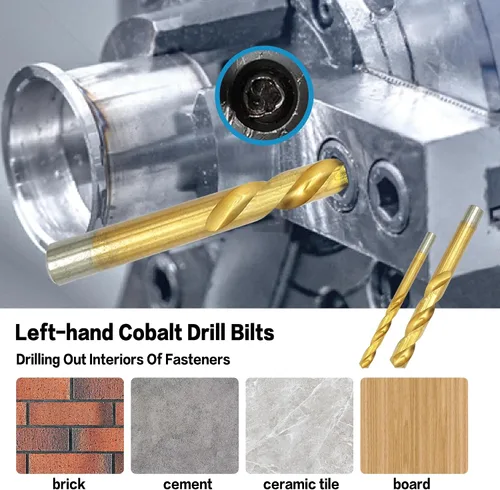 Vista 3 de GMTOOLS Kit Extractor de Tornillos Helicoidales y Pernos de 35 Piezas, Kit de Remoción Fácil con Broca de Mano Izquierda Extractor Multi-estriado