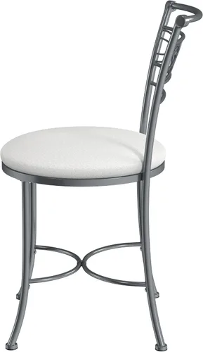 Vista 12 de Hillsdale Furniture Dutton - Taburete de tocador, cromado