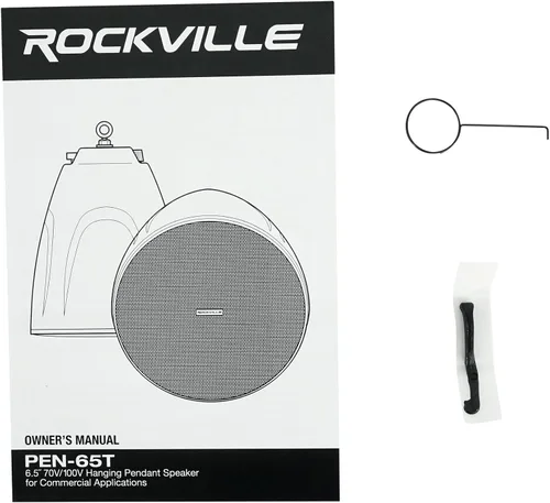 Vista 8 de Rockville PEN-65T - Altavoces colgantes negros de 6.5 pulgadas, 70 V/100 V, para restaurantes, bares o espacios comerciales, opción de 45 W 8
