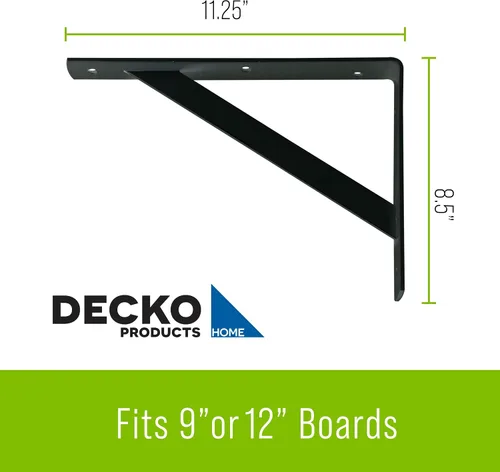 Vista 4 de Decko Products 49138-10 - Soporte de estante resistente, 8.5 x 11.25 pulgadas, paquete de 10, color negro