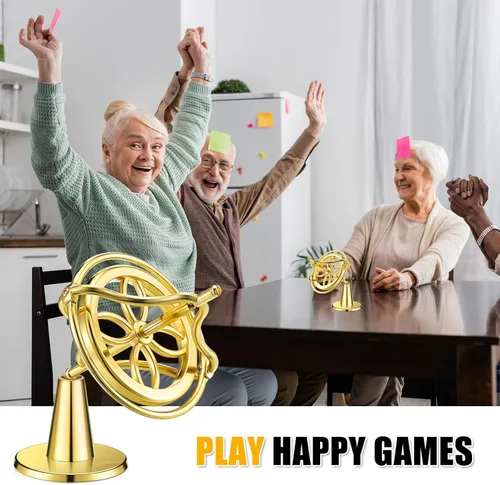 Vista 4 de Weewooday Giroscopio oro giroscopio equilibrio metal anti-gravedad Spinning Top para educativo, juguete de entrenamiento