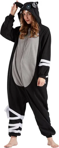 Vista 2 de DELEY Unisex Bandage Cat Costume Adult Onesie, One Piece Pajamas, Halloween Cosplay Costumes Homewear Jumpsuit