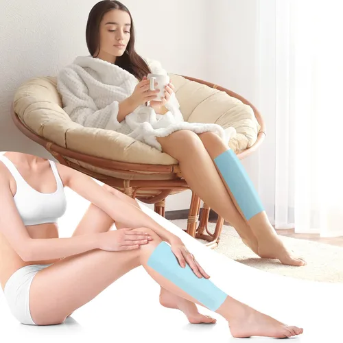 Vista 6 de Juego de 400 tiras de cera, tiras de eliminación de cera no tejidas con aplicador de cera para herramientas de depilación facial y piel corporal Azul