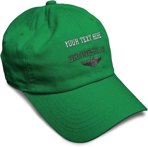 Vista 23 de Gorra de béisbol suave, dron, piloto, gris, bordado, insignias, ovnis, algodón, para papá veterano, sombreros para hombres y mujeres Aqua Design Only