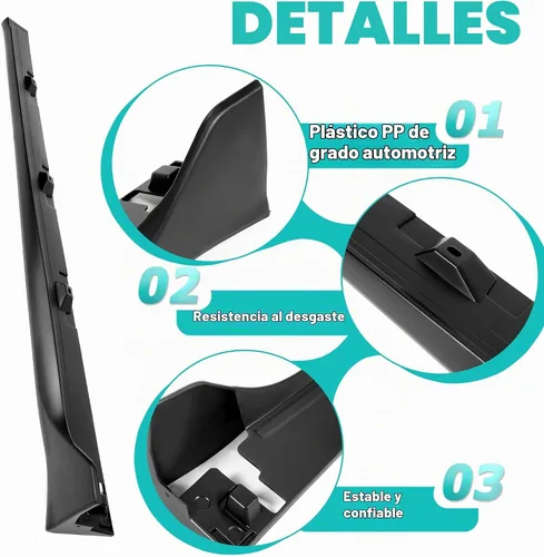 Vista 4 de KUAFU Extensión de Falda Lateral de Repuesto Compatible con Honda Civic 2016-2021 de 4 Puertas Sedán (Incluyendo Modelo Si) Estilo Type-R Protector