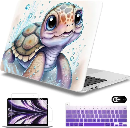 Vista 15 de Mektron Funda para MacBook Pro de 13 pulgadas 2022 2021 2020 versión A2338 M2 M1 A2289 A2251, cubierta rígida de plástico impresa para MacBook Pro