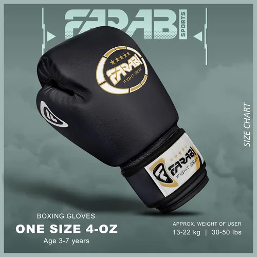 Vista 5 de Kids Boxing Gloves for 3-10 Years 4 oz Youth Boxing Gloves Junior Punching Gloves MMA Muay Thai Boys and Girls Training Gloves