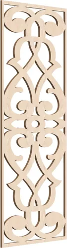 Vista 168 de 9 3/8"W x 24 3/8"H x 1/4"T Bellaire Decorativos Paneles de pared de madera calado, abedul